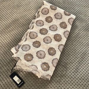 100% Fresh Linen Spring Flowered Scarf